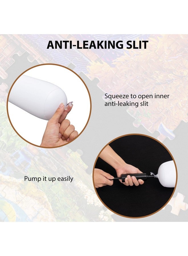 3000 Piece Puzzle Mat Roll Up With Drawstring Bag & Black Pump Jigsaw Felt Mat With Antileak Tube & 3 Elastic Bands For Easy Storage Portable Puzzle Keeper For 3000 2000 1500 1000 Pieces