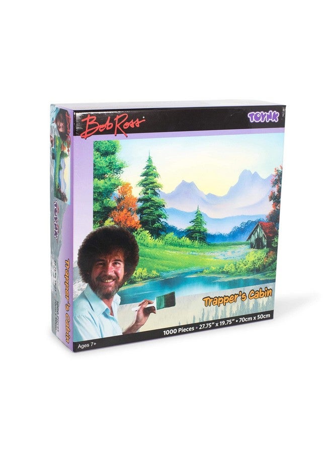 Bob Ross Trapper'S Cabin Nature Puzzle For Adults And Kids Countryside Lake House 1000 Piece Jigsaw Puzzle Toy Interactive Brain Teaser For Family Game Night 28 X 20 Inches