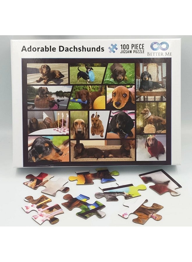 Adorable Dachshund Puzzle 100 Piece Puzzles For Kids Kids Puzzles Fun Childrens Doxie Dog Jigsaw Puzzles Activity