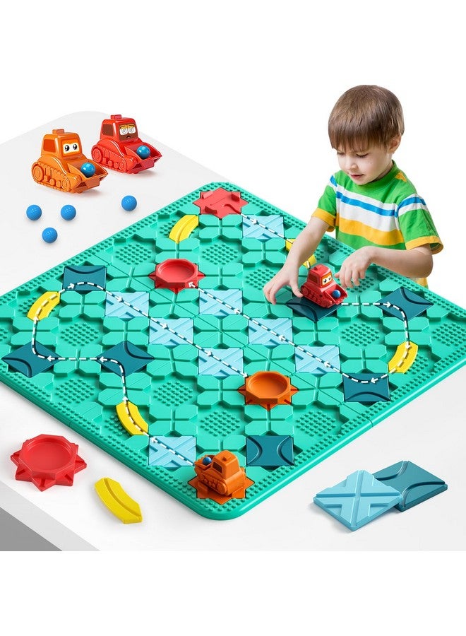 Logical Road Builder Games Stem Family Board Game Large Educational Smart Brain Teasers Puzzles Toys Preschool Learning Early Montessori Birthday Gifts For Kids Boys Girls Age 48 Year Old