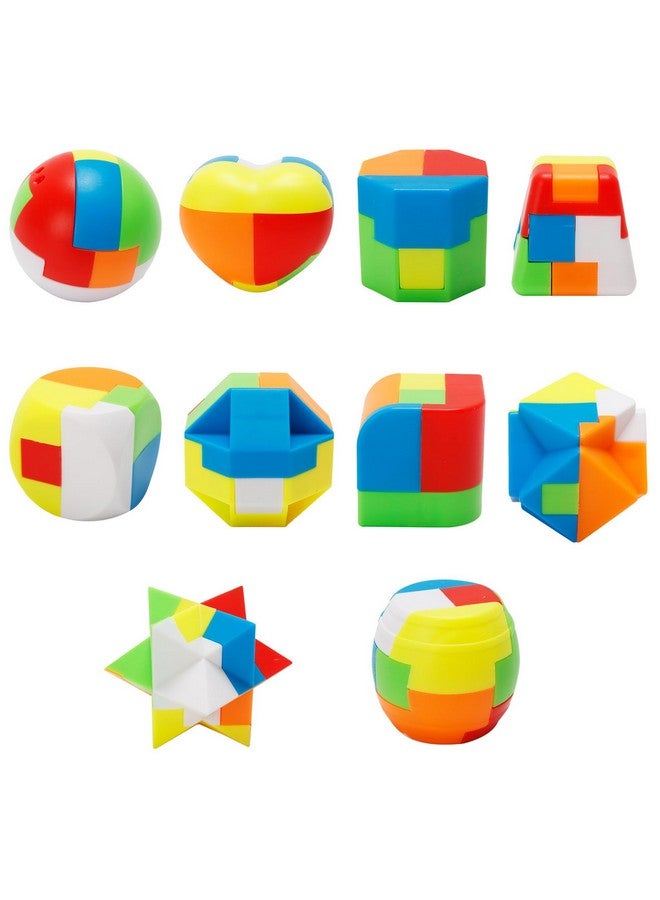20 Pcs Brain Teasers Puzzle Game Plastic Original 3D Sphere Puzzle Magic Ball Brain Teaser Puzzles Chain And Sturdy Intelligence Game Puzzles For Boys And Girls Educational