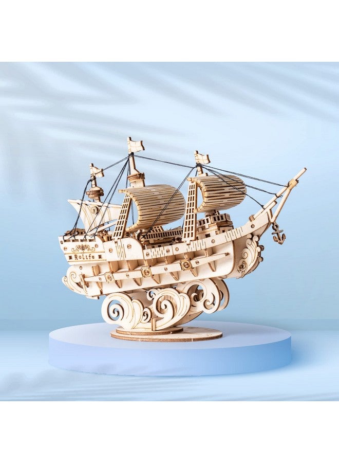 3D Wooden Puzzles Model Kit For Adults To Build Wooden Model Ship Series Sailing Ship Building Model Kit Diy Crafts Hobbies/Collections/Decorations/Gifts For Friends And Family (Sailing Ship)