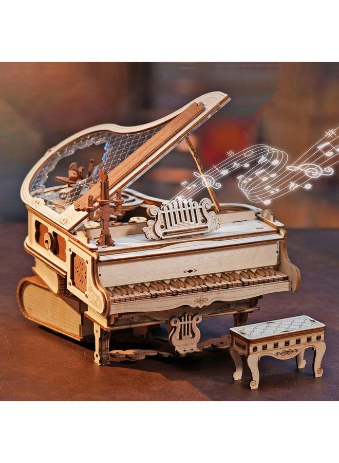 3D Puzzles For Adults Wooden Magic Piano Model Kits Mechanical Wooden Puzzles Gifts For Adults Puzzle Music Box For Adults Teens&Friends