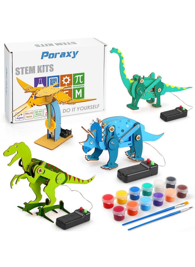 Dinosaur Toys 4 In 1 Stem Kits For Kids Age 810 Toys For Ages 813 Educational Science Building Projects 3D Wooden Puzzles Robot Crafts Gifts For Boys Girls 7 8 9 10 11 12 13 Year Old