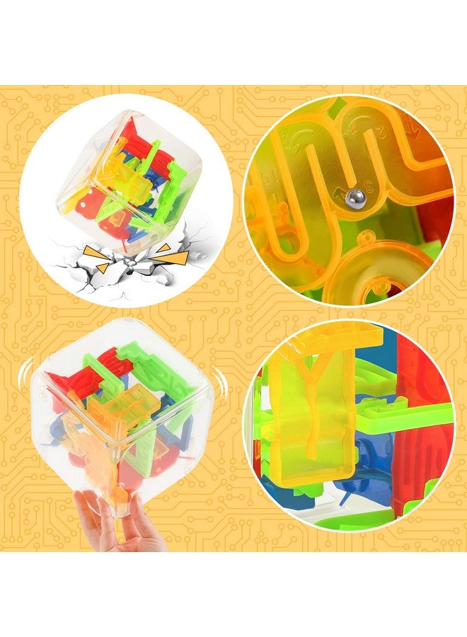 3D Puzzle Maze Cube 72 Obstacles Puzzle Cube Interactive Maze Game With Education Toy For Kids 3+