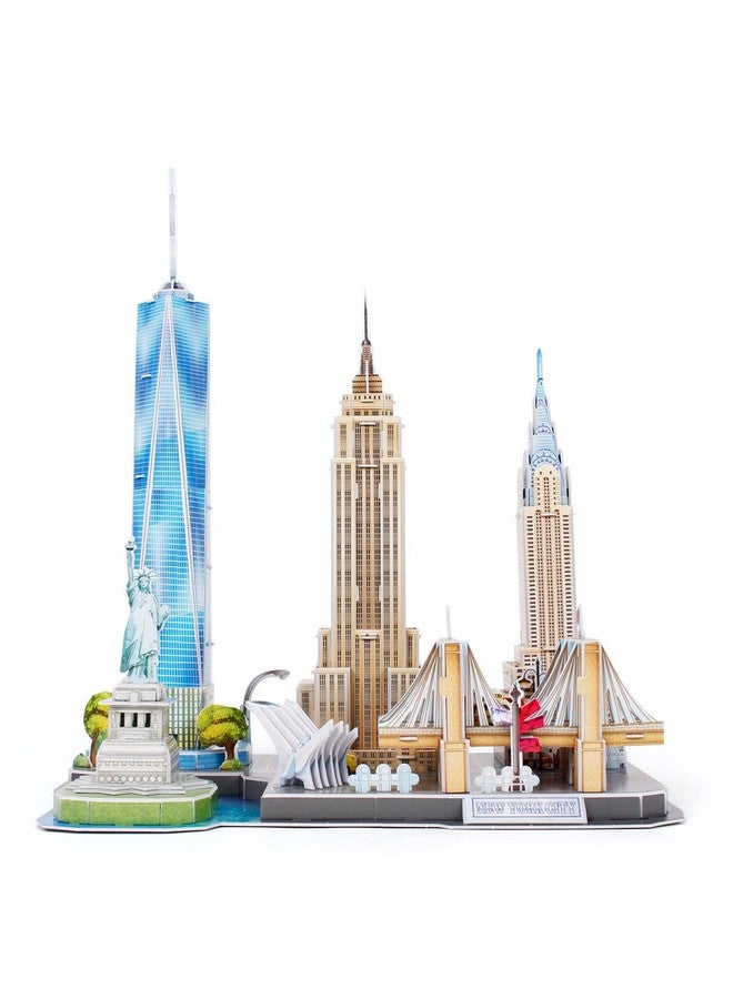 New York City Skyline 3D Puzzles For Adults And Kids Ages 10 Years And Up Arts Crafts Building Statue Of Liberty Empire State Building Chrysler Building 123 Pieces