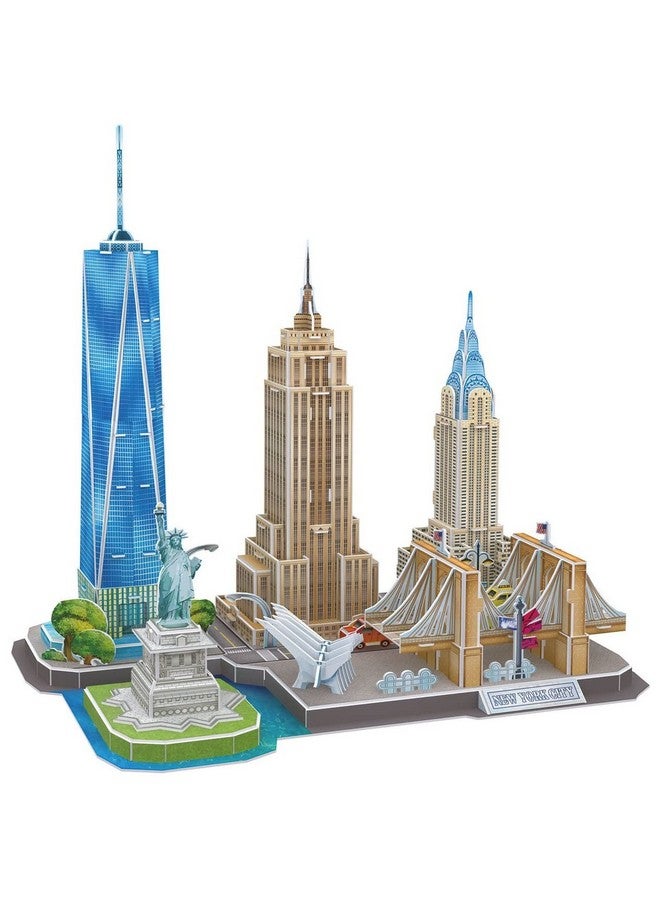 New York City Skyline 3D Puzzles For Adults And Kids Ages 10 Years And Up Arts Crafts Building Statue Of Liberty Empire State Building Chrysler Building 123 Pieces