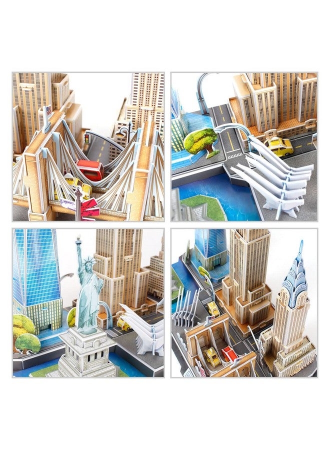 New York City Skyline 3D Puzzles For Adults And Kids Ages 10 Years And Up Arts Crafts Building Statue Of Liberty Empire State Building Chrysler Building 123 Pieces