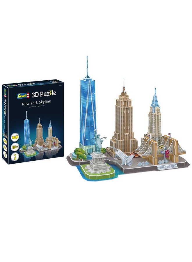 New York City Skyline 3D Puzzles For Adults And Kids Ages 10 Years And Up Arts Crafts Building Statue Of Liberty Empire State Building Chrysler Building 123 Pieces
