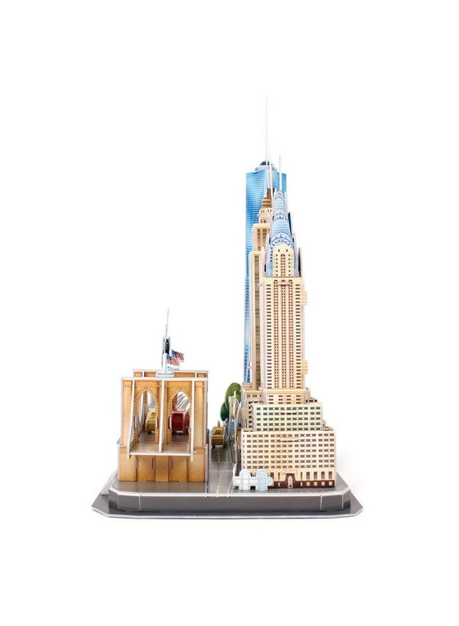 New York City Skyline 3D Puzzles For Adults And Kids Ages 10 Years And Up Arts Crafts Building Statue Of Liberty Empire State Building Chrysler Building 123 Pieces