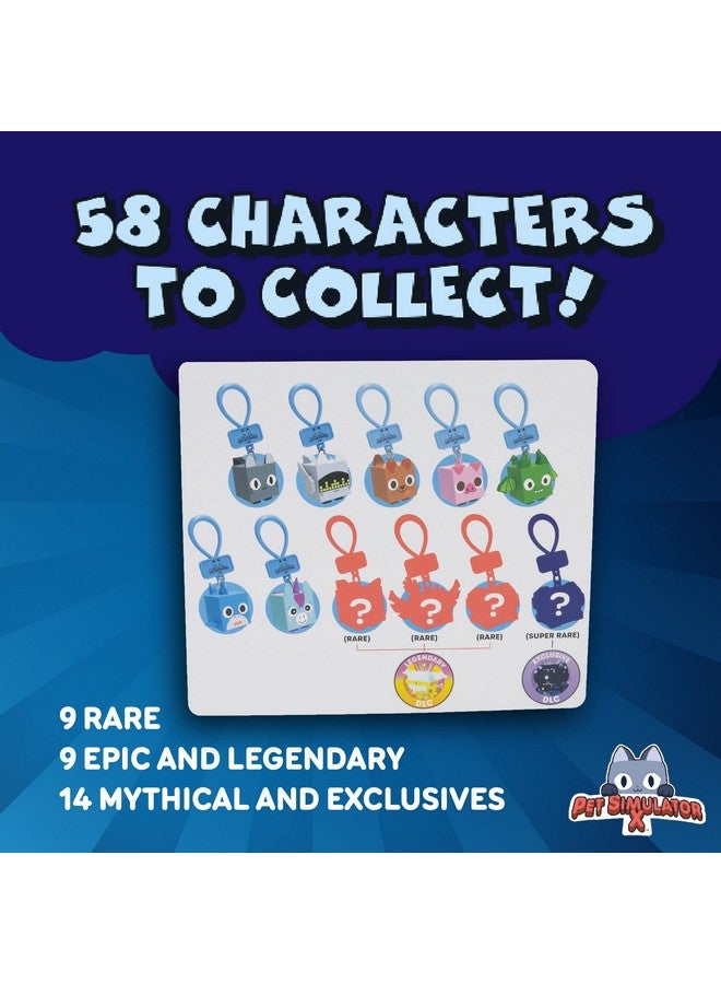 Pet Simulator X Mystery Pet Minifigure Toys With Collector Clip Blind Bags 3 Pack And Chance Of Dlc Code Surprise Collectable