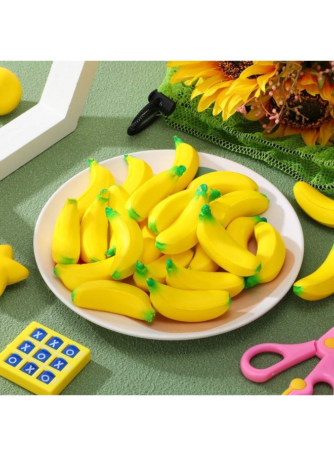 37 Pieces Mini Banana Stress Toys Banana Stress Relief Toys With Mesh Drawstring Bag Pu Banana Toy Stretchy Banana Fidget Toy Relief Banana Stress Balls For Birthday Stress Relief Party Favors