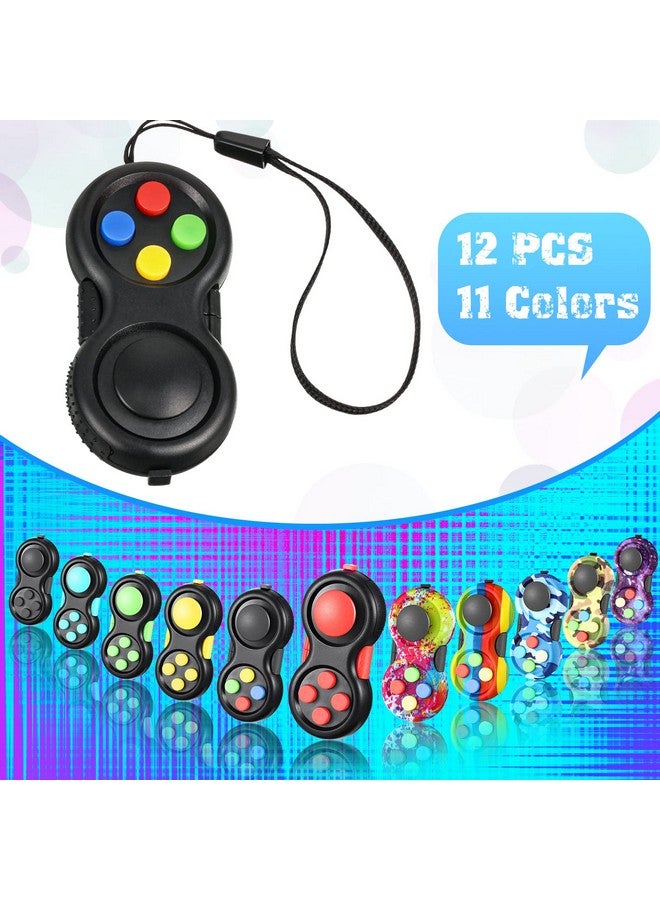 12 Pcs Pad Toys Game Controller Toys Retro Classic Handheld Fun Pad Packs Classic Sensory Toys For Kids Adult Anxiety And Stress Relief(Mixed Style)