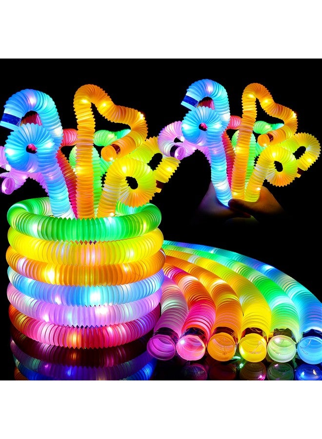 Led Light Up Pop Tubes Fidget Toys For Kids Sensory Toys 6 Pack Led Pop Fidget Tubes Glow In The Dark Party Favors Supplies Toddler Sensory Toys Stocking Stuffers Return Gifts Prize