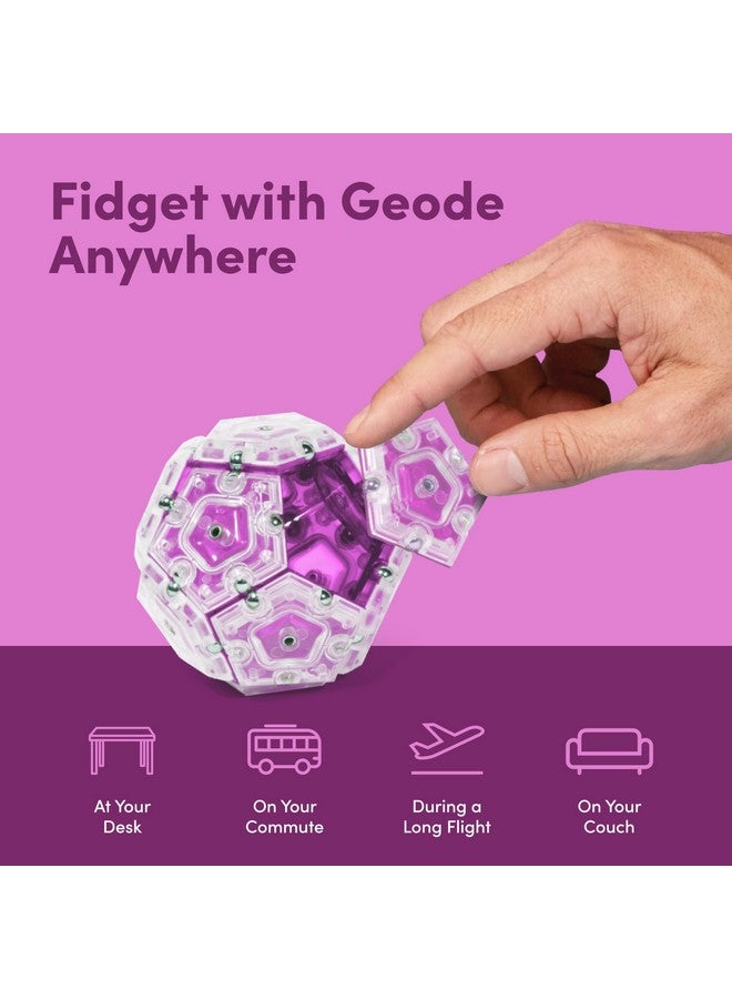 Geode Sphere Magnetic Fidget Toy For Adults Quiet Adult Sensory Toy For Stress Relief & Anxiety Office Desk Adhd Tool Stocking Stuffer & Top Gadget Gift Idea Quartz 12Piece Set