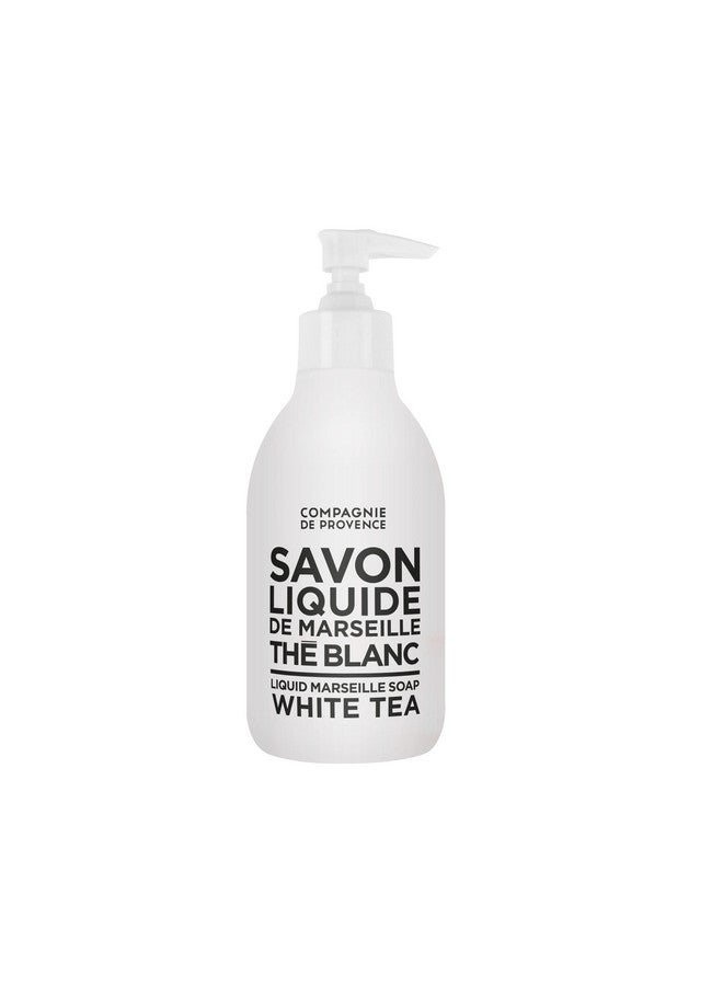 Compagnie De Provence Savon De Marseille Liquid Soap White Tea 10 Fl Oz Glass Pump Bottle