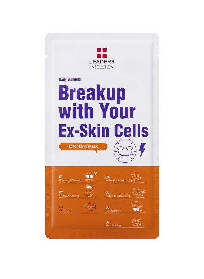 ] Daily Wonders Break Up With Your Ex Skin Cell Exfoliating Face Cotton Sheet Mask 10Pk