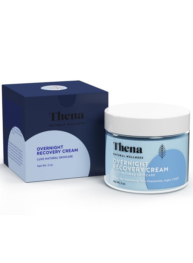 Thena Overnight Recovery Cream Anti Aging Wrinkle Face Cream Natural & Organic Skin Care With Regenerating Collagen Night Face Moisturizer For Women & Men