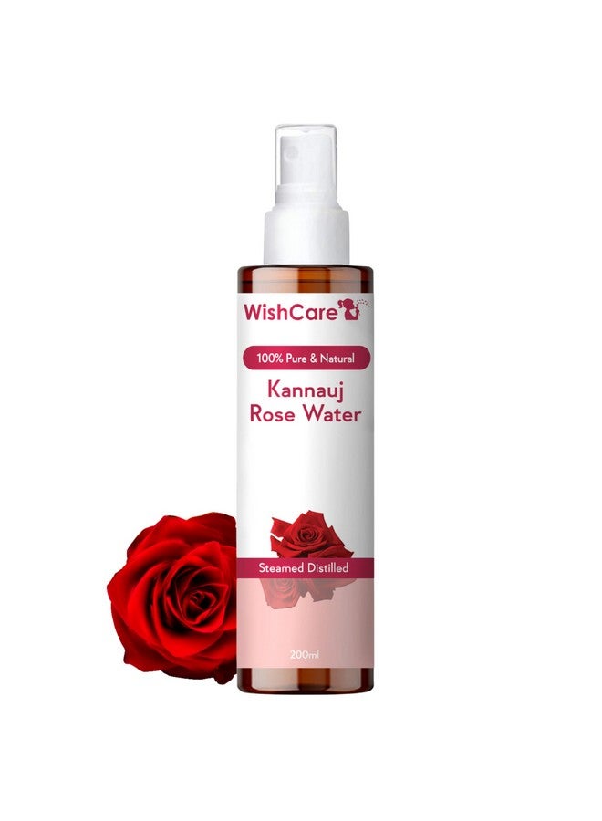 ® 100% Pure & Natural Rose Water For Skin Face & Hair Steam Distilled Kannauj Gulab Jal Spray Skin Toner Free From Paraben Alcohol & Chemicals 200 Ml