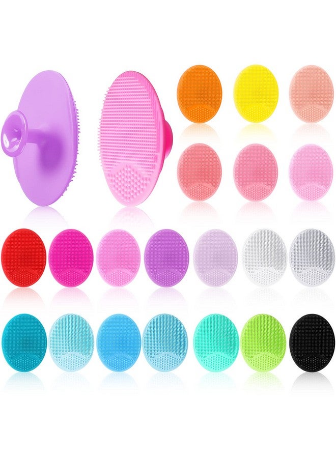 20 Pack Face Scrubber Soft Silicone Facial Cleansing Brush Face Wash Brush For Deep Cleaning Face Scrub Brush For Massage Face Exfoliator Blackhead Removing Face Cleansing Pads Silicon Face Cleaner