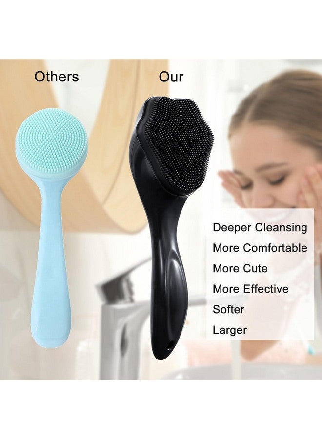 3 Packs Handheld Silicone Face Scrubber Exfoliator Ooloveminso Face Brushes For Cleansing And Exfoliating Manual Facial Cleansing Brush Gentle Soft Face Wash Brush For Sensitive Delicate Dry Skin