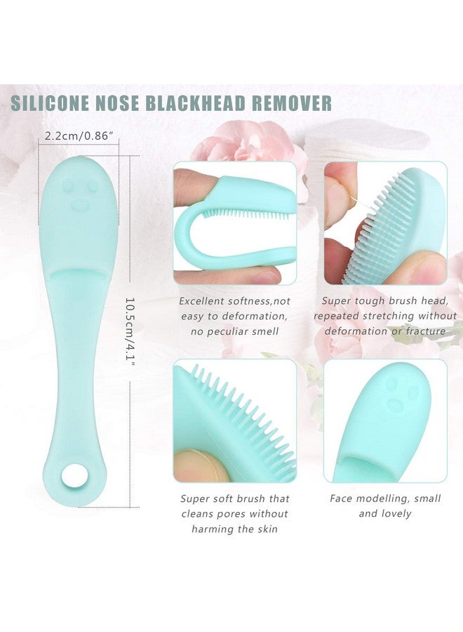 Silicone Facial Cleansing Brush Set Of 15 5Pcs Face Scrubber 5Pcs Nose Blackhead Remover And 5Pcs Doublesided Exfoliating Lip Brush Lip Exfoliator Tool For Skincare