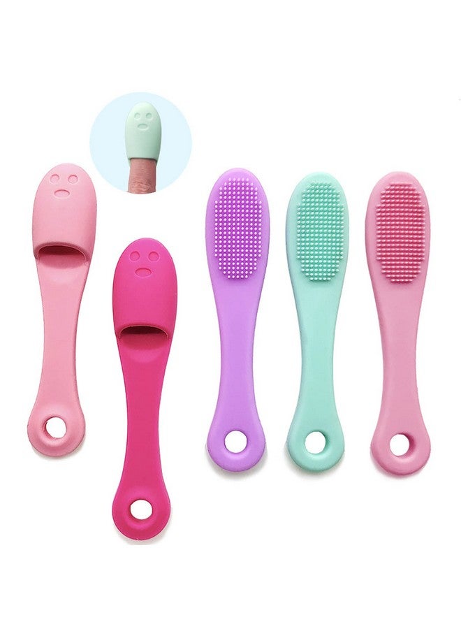 5Pack Soft Silicone Manual Facial Cleansing Brushes Face Scrubber Cleanser Brush For Gently And Effectively Cleaning Removing Blackheads And Massaging