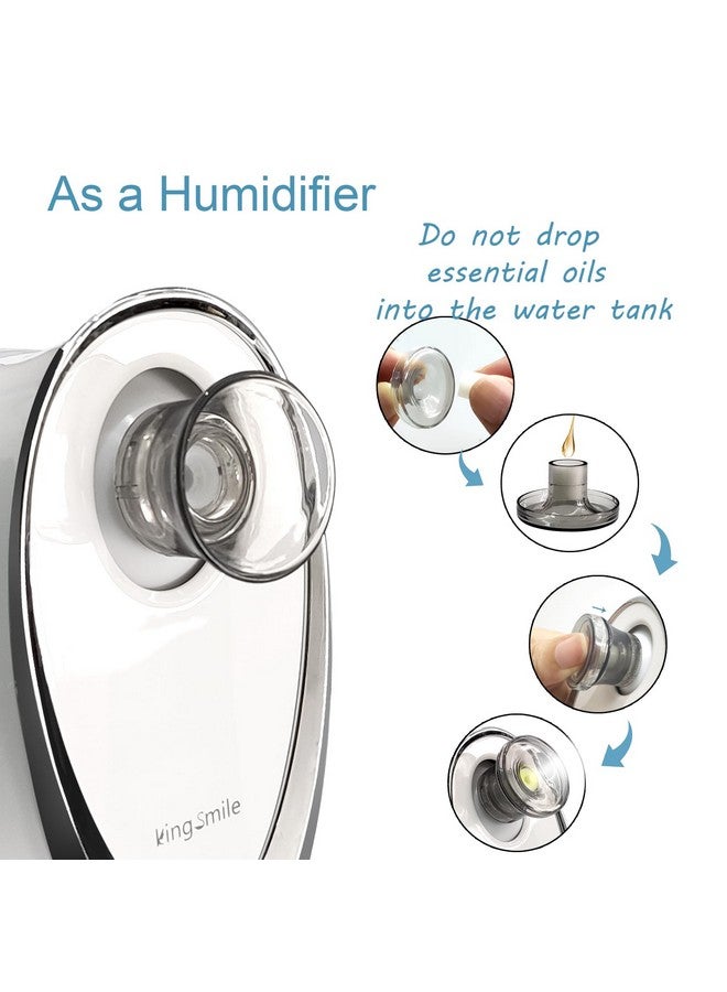 Facial Steamer 2 In 1 Face Steamer For Facialcompact Nano Steamer With Aromatherapyface Humidifier Adjustable Nozzle Warm Powerful Steam For Home Spacleanses And Moisturizessinuses