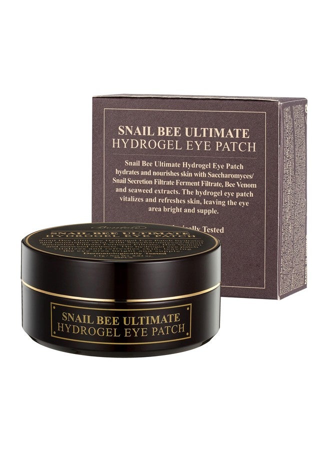 Snail Bee Ultimate Hydrogel Eye Patch (60Pcs) Hydrating Eye Patches Snail Mucin Eye Patches Reusable Eye Patches Cooling Eye Patches