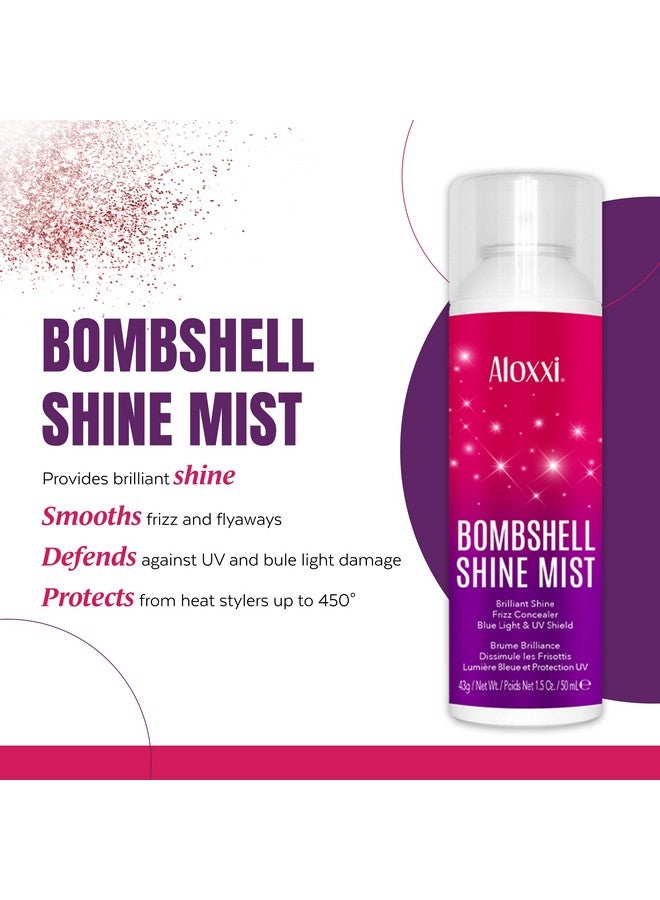 Bombshell 4Piece Travel Kit To Provide Texture And Shine 10 Antioxidants Reduce Dry Time And Strengthens Hair To Restore Volume 1 Of Each: Shampoo Conditioner Shine Mist Hairspray