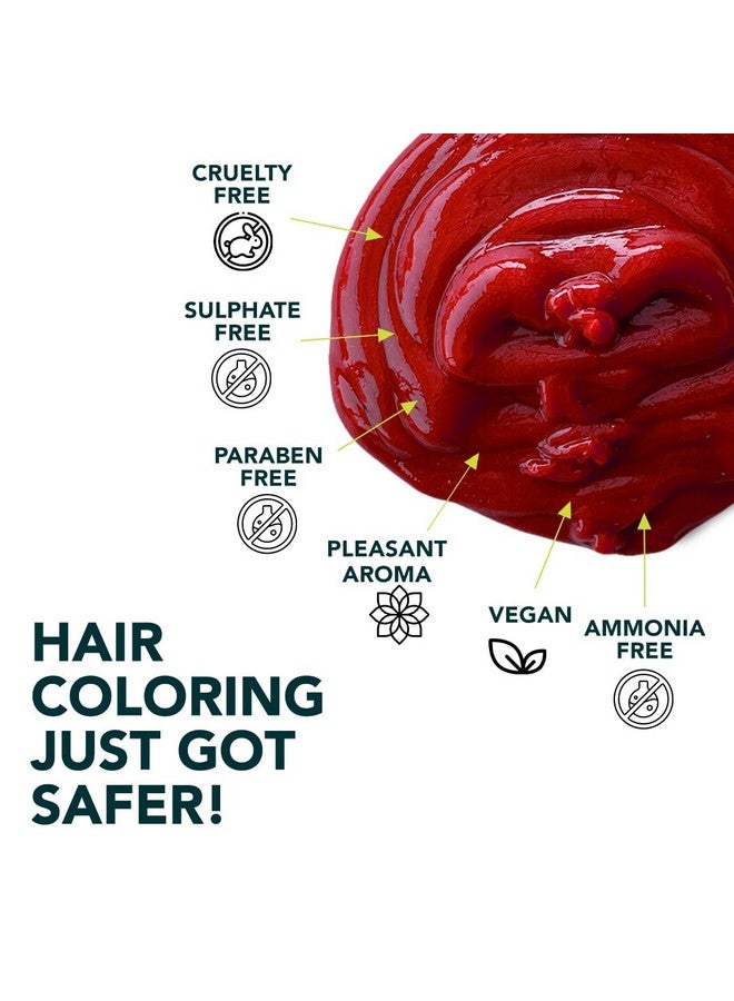 Semipermanent Rubra Red Diy Conditioner Based Hair Colour Infused With Aloevera Bhringaraj Brahmi Almonds & Amla 120 Gm