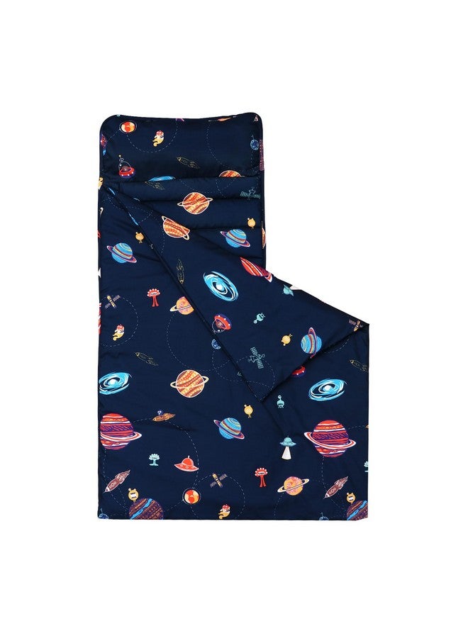 Space Toddler Nap Mat Set With Removable Pillow For Toddler Boys Girls Soft And Lightweight For Daycare Preschool Travel Kindergarten Sleeping Bag Fits Ages 36 Years Space