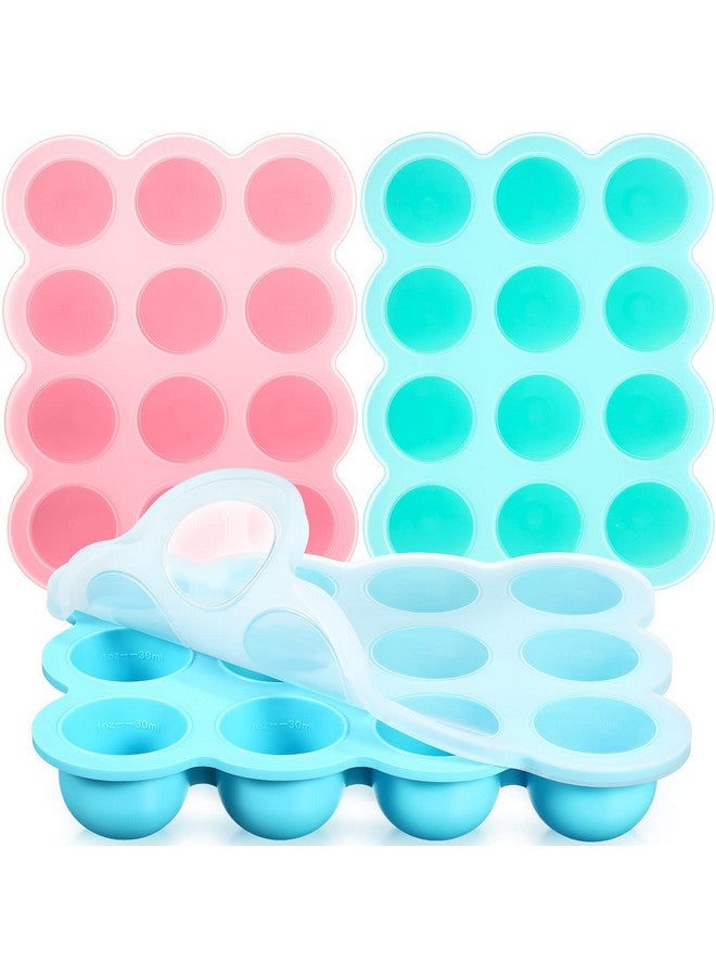 3 Baby Food Storage Container 12 Cup Silicone Baby Food Freezer Tray With Lid Stackable Reusable Silicone Baby Food Freezer Storage Tray For Food Vegetable Fruit Puree Breast Milk (Multicolor)