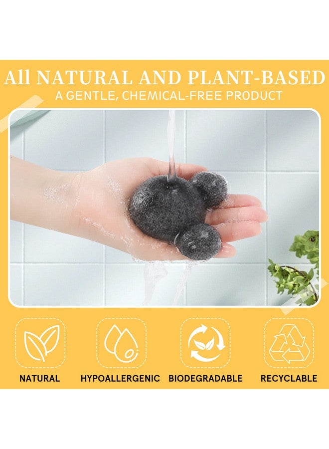 Konjac Baby Bath Sponge For Bathing Classic Shapes Natural Bath Sponges For Infants Toddler Newborns Natural And Safe Plantbased Konjac Baby Bath Accessories 5Pcs (Set1)