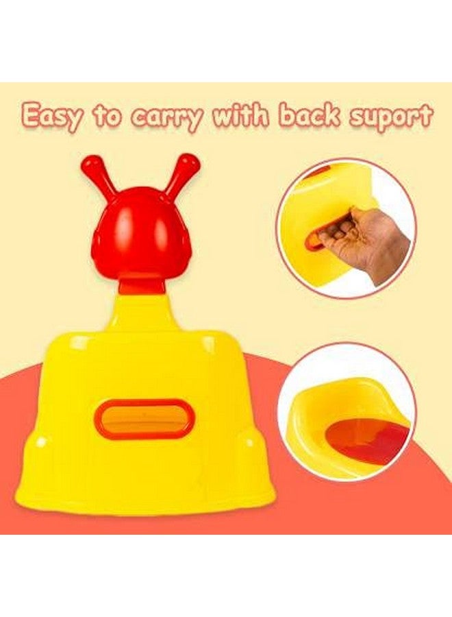 Robot Baby Potty Training Seat Chair For Kids Infant Potty Toilet Chair With Removable Tray & Closing Lid (Yellow)