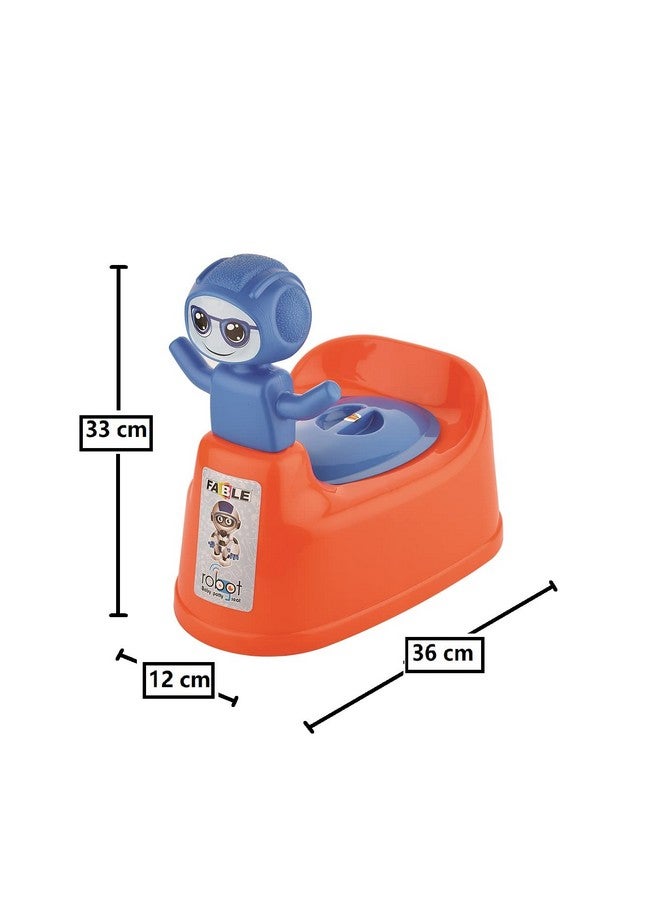 Robot Style Toilet Trainer Baby Potty Seat With Removable Tray & Closing Lid For 624 Month Kids (Orange)