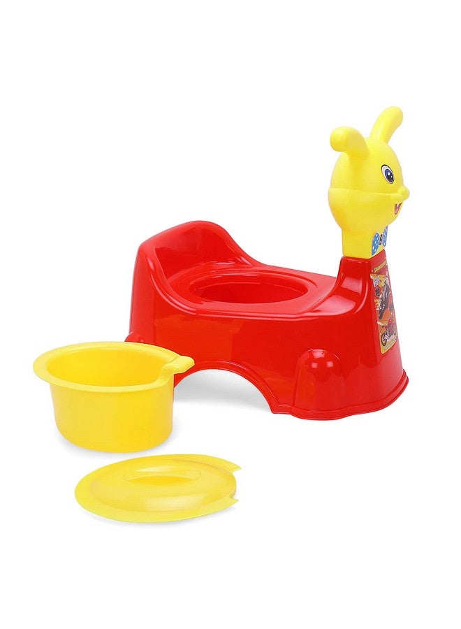 Robot Baby Potty Training Seat Chair For Kids Infant Potty Toilet Chair With Removable Tray & Closing Lid (Red)