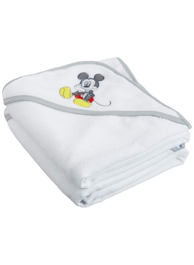 Disney Mickey Mouse Baby Boys 2 Pack Rolled Hooded Towels On Header Card