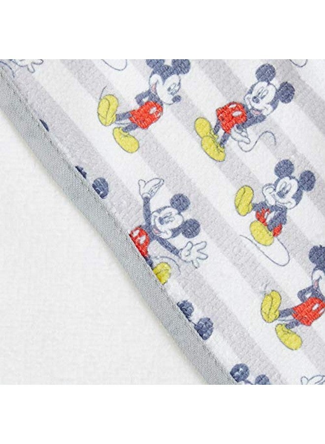 Disney Mickey Mouse Baby Boys 2 Pack Rolled Hooded Towels On Header Card