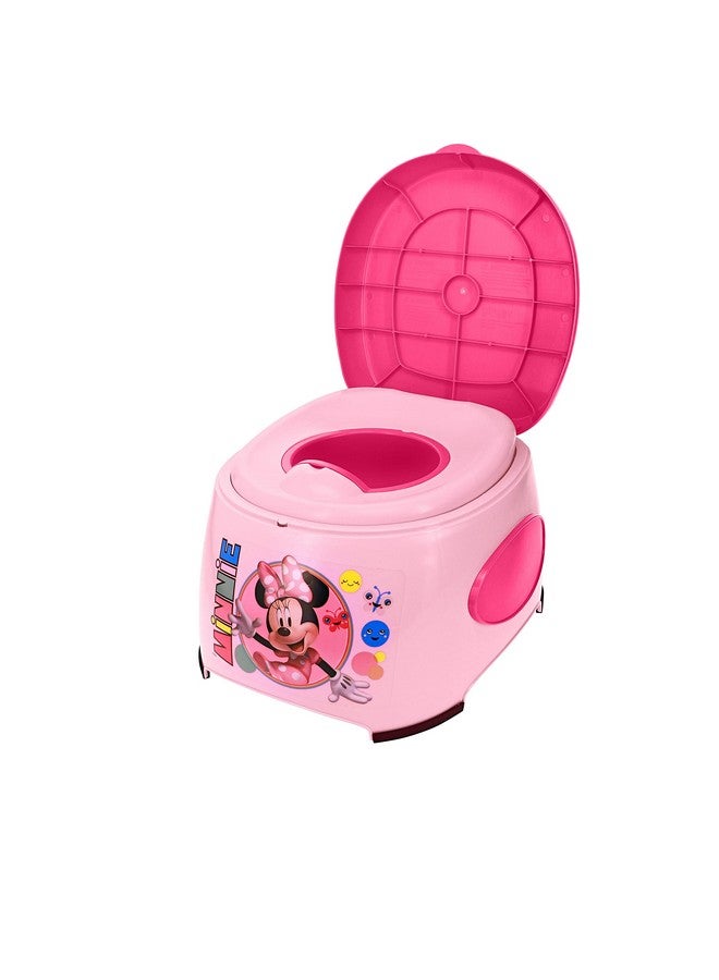 Disney'S Minnie Mouse Made You Smile 3In1 Potty Training System For Toilet Training Kids Multistage Potty Training Floor Potty Detachable Potty Ring Step Stooltoilet Seat For Kids&Toddlers