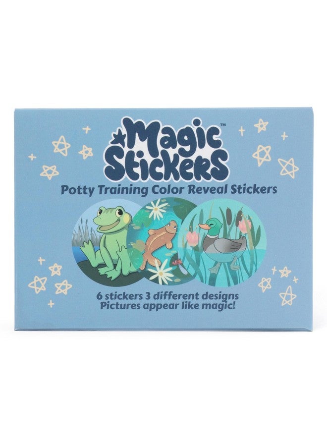 New! Colorchanging Magic Stickers Potty Training Seat By Potty Watch Easy & Fun Toilet Training With Interactive & 6 Reusable Color Changing Stickers Included! (Pond Magic Reveal Stickers)