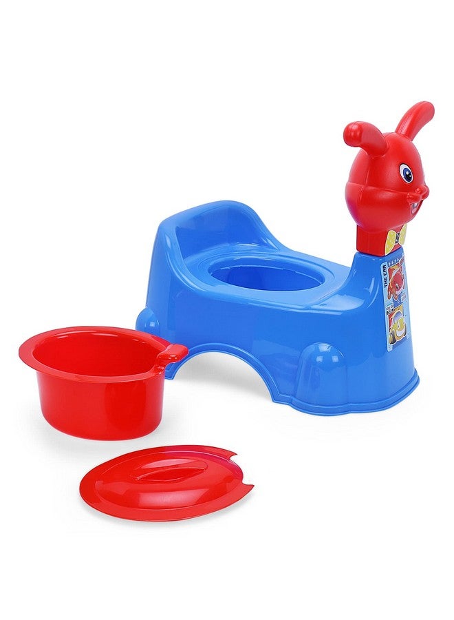 Rabbit Baby Potty Training Seat Chair For Kids Infant Potty Toilet Chair With Removable Tray & Closing Lid (Blue)