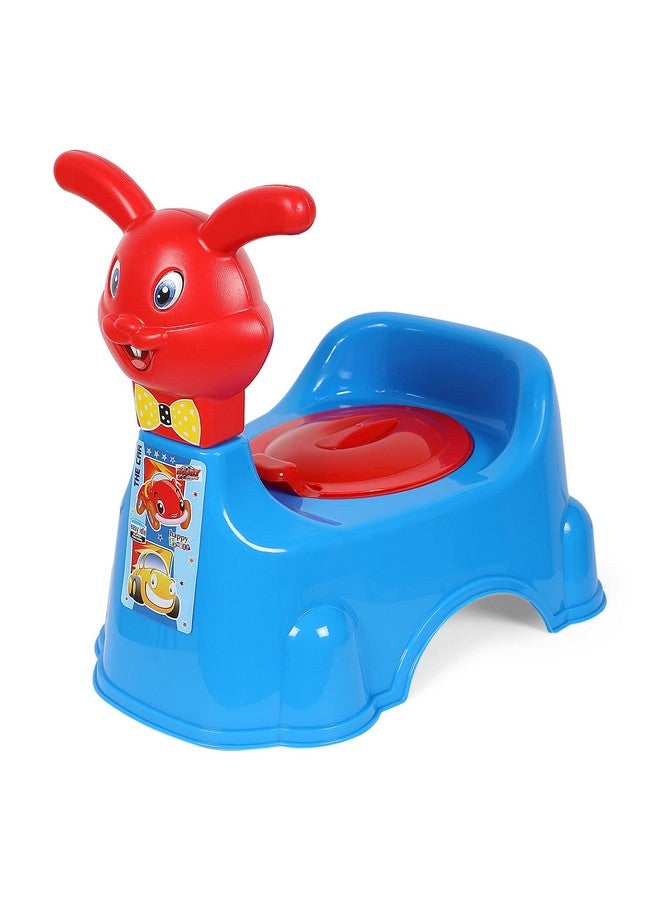 Rabbit Baby Potty Training Seat Chair For Kids Infant Potty Toilet Chair With Removable Tray & Closing Lid (Blue)