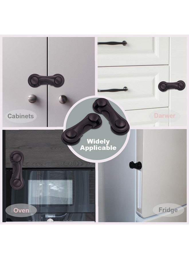 Cabinet Locks For Babies And Child Safety 4 Pack Childproof Latches With Adhesive For Drawer Cupboards Closet And Pantry Door Baby Proofing Fridge Lock For Protecting Kids Toddlers And Infants