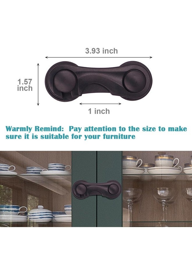 Cabinet Locks For Babies And Child Safety 4 Pack Childproof Latches With Adhesive For Drawer Cupboards Closet And Pantry Door Baby Proofing Fridge Lock For Protecting Kids Toddlers And Infants