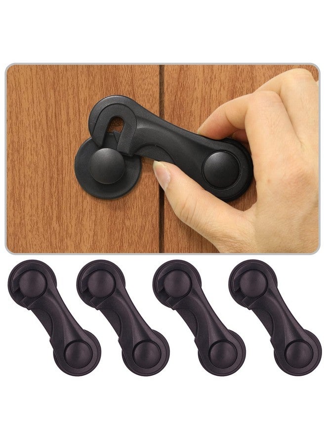 Cabinet Locks For Babies And Child Safety 4 Pack Childproof Latches With Adhesive For Drawer Cupboards Closet And Pantry Door Baby Proofing Fridge Lock For Protecting Kids Toddlers And Infants