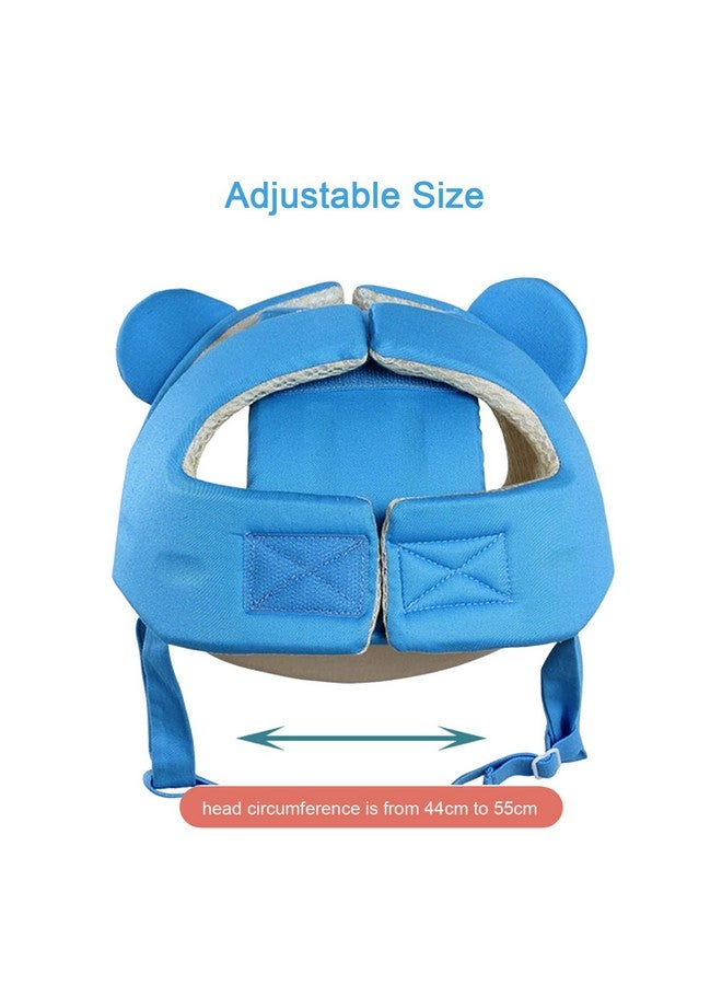 Baby Infant Toddler Helmet Safety Headguard Head Protective Cushion Children Adjustable Safety Helmet Hat Harnesses Cap Kid Child Crawl Walk Playing (Blue)