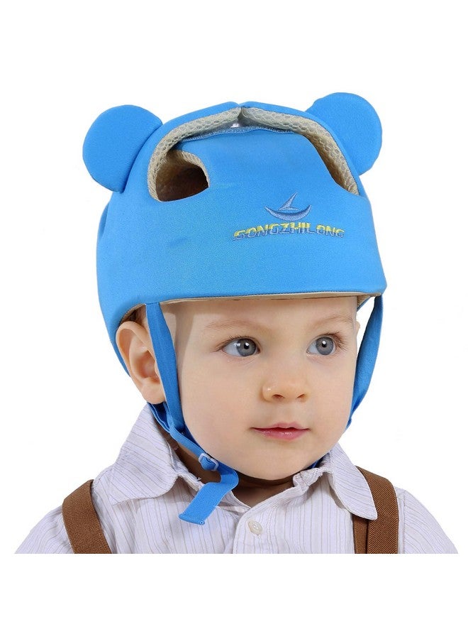 Baby Infant Toddler Helmet Safety Headguard Head Protective Cushion Children Adjustable Safety Helmet Hat Harnesses Cap Kid Child Crawl Walk Playing (Blue)