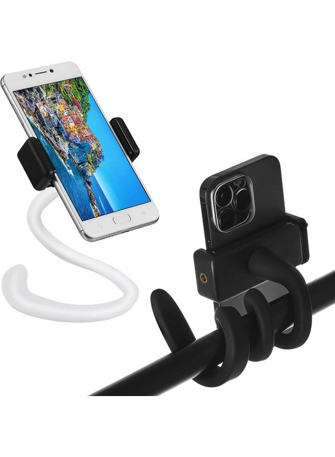 2 Pcs Stroller Phone Holder Portable Cell Phone Holder Stand Universal Stroller Accessories For Parent Baby Toddler Phone Clamp With Non Slip Silicone Arm Grip For Stroller Belly Bar Shopping