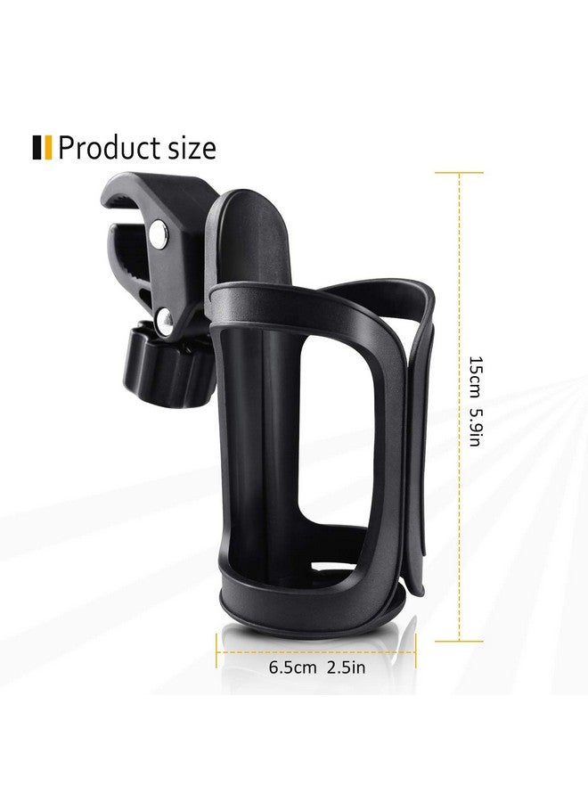 Pack Of 2 Pram Cup Holderuniversal Stroller Cup Holdersadjustable Pushchair Bottle Organizer For Bikes Trolleyswalkers And Wheelchairs